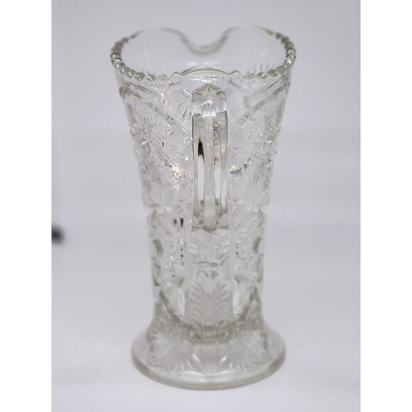 EAPG Cambridge Pattern Glass #2635 Fernland Snowflake Pitcher 9 7/8"1906 - Picture 2 of 5